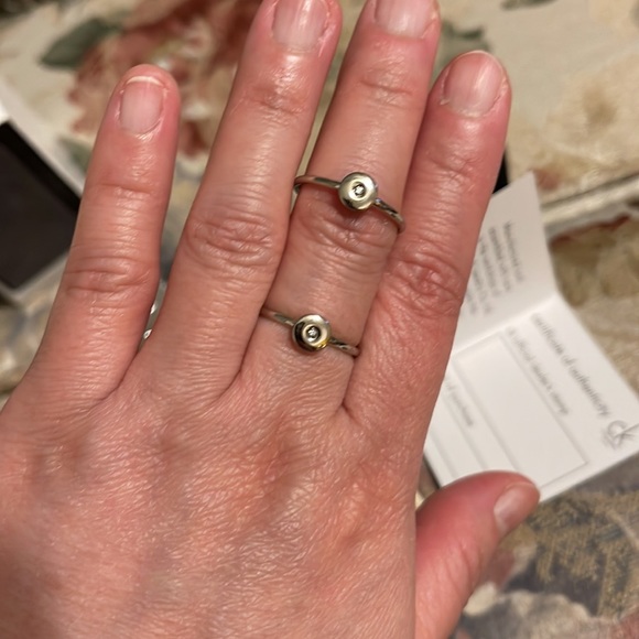 Calvin Klein Women’s 2 Precious Rings New size 7 - Picture 8 of 8